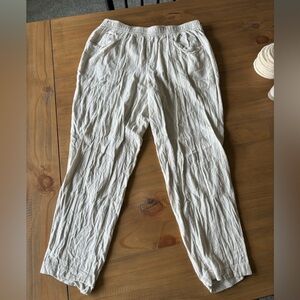Old Navy tapered leg linen pants